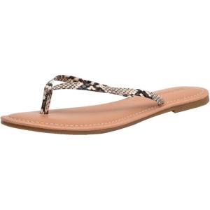 imageCUSHIONAIRE Womens Cora Flat Flip Flop Sandal with ComfortNatural Snake