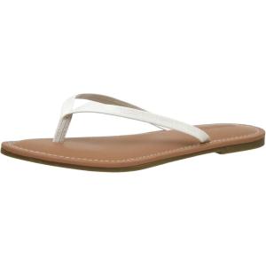 imageCUSHIONAIRE Womens Cora Flat Flip Flop Sandal with ComfortWhite Croco