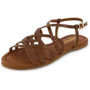 imageCUSHIONAIRE Womens Joanna flat sandal Comfort Foam Wide Widths AvailableTan