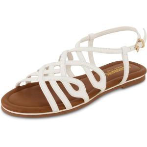 imageCUSHIONAIRE Womens Joanna flat sandal Comfort Foam Wide Widths AvailableWhite