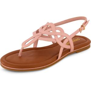 imageCUSHIONAIRE Womens Judit flat sandal Comfort Foam Wide Widths AvailableRose Gold