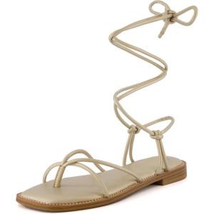 imageCUSHIONAIRE Womens Virtue lace up sandal Memory Foam Wide Widths AvailableChampagne