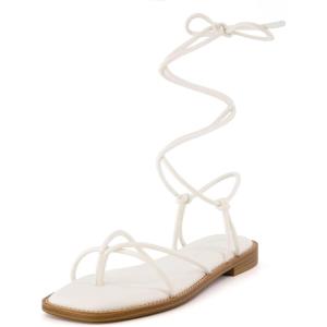 imageCUSHIONAIRE Womens Virtue lace up sandal Memory Foam Wide Widths AvailableIvory