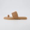 imageCUSHIONAIRE Womens Kiss toe ring basket weave sandal Memory Foam Wide Widths AvailableTan