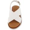 imageCUSHIONAIRE Womens Lake cross band sandal Memory FoamWhite