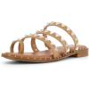 imageCUSHIONAIRE Womens Tabitha Studded toe thong sandal with Memory FoamTan