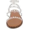 imageCUSHIONAIRE Womens Triana Studded Ankle strap sandal with Memory FoamClear