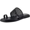 imageCUSHIONAIRE Womens Kiss toe ring basket weave sandal Memory Foam Wide Widths AvailableBlack