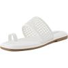 imageCUSHIONAIRE Womens Kiss toe ring basket weave sandal Memory Foam Wide Widths AvailableWhite