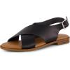 imageCUSHIONAIRE Womens Lake cross band sandal Memory FoamBlack
