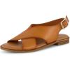 imageCUSHIONAIRE Womens Lake cross band sandal Memory FoamTan