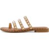 imageCUSHIONAIRE Womens Tabitha Studded toe thong sandal with Memory FoamTan