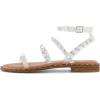 imageCUSHIONAIRE Womens Triana Studded Ankle strap sandal with Memory FoamClear
