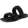 imageCUSHIONAIRE Womens Vibe braided two band sandal Memory Foam Wide Widths AvailableBlack