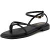 imageCUSHIONAIRE Womens Vida strappy flat sandal Memory Foam and Wide Widths AvailableBlack