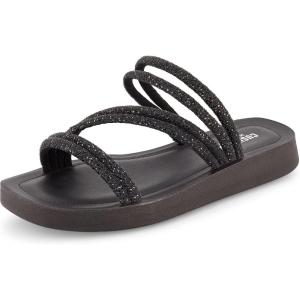 imageCUSHIONAIRE Womens Athena rhinestone sandal Memory FoamBlack