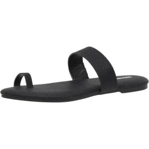 imageCUSHIONAIRE Womens Carson toe ring slide Sandal with Memory FoamBlack