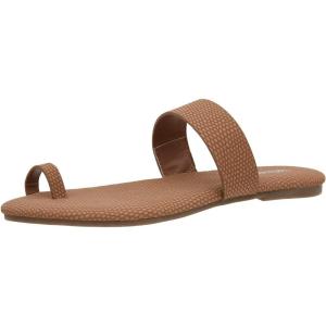 imageCUSHIONAIRE Womens Carson toe ring slide Sandal with Memory FoamCognac