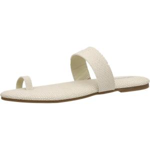imageCUSHIONAIRE Womens Carson toe ring slide Sandal with Memory FoamWhite