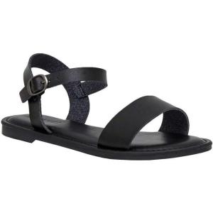 imageCUSHIONAIRE Womens Clara One Band Ankle Strap Sandal Memory Foam Wide Widths AvailableBlack