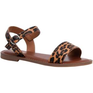imageCUSHIONAIRE Womens Clara One Band Ankle Strap Sandal Memory Foam Wide Widths AvailableLeopard