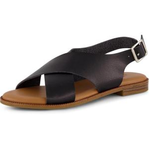 imageCUSHIONAIRE Womens Lake cross band sandal Memory FoamBlack