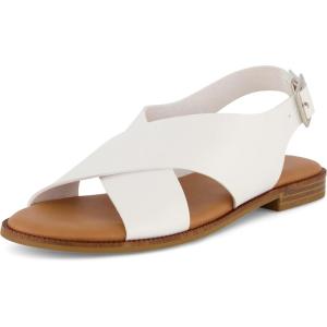 imageCUSHIONAIRE Womens Lake cross band sandal Memory FoamWhite