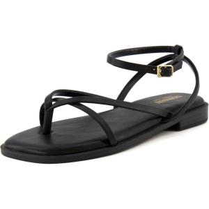 imageCUSHIONAIRE Womens Vida strappy flat sandal Memory Foam and Wide Widths AvailableBlack