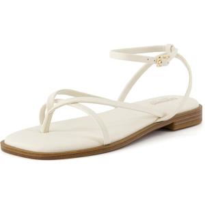 imageCUSHIONAIRE Womens Vida strappy flat sandal Memory Foam and Wide Widths AvailableCream