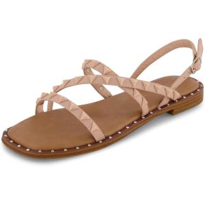 imageCUSHIONAIRE Womens Vogue stud sling back sandal Memory FoamNude