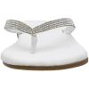 imageCUSHIONAIRE Womens Ciara Jeweled Flip Flop Sandal with Memory FoamWhite