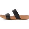 imageCUSHIONAIRE Womens Josie 2 band slide footbed sandal Comfort FoamBlack
