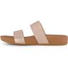 imageCUSHIONAIRE Womens Josie 2 band slide footbed sandal Comfort FoamChampagne