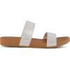 imageCUSHIONAIRE Womens Josie 2 band slide footbed sandal Comfort FoamSilver