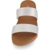 imageCUSHIONAIRE Womens Josie 2 band slide footbed sandal Comfort FoamSilver
