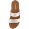 imageCUSHIONAIRE Womens Josie 2 band slide footbed sandal Comfort FoamSilver