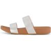 imageCUSHIONAIRE Womens Josie 2 band slide footbed sandal Comfort FoamSilver