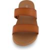 imageCUSHIONAIRE Womens Josie 2 band slide footbed sandal Comfort FoamTan