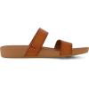 imageCUSHIONAIRE Womens Josie 2 band slide footbed sandal Comfort FoamTan