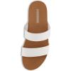 imageCUSHIONAIRE Womens Josie 2 band slide footbed sandal Comfort FoamWhite