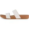 imageCUSHIONAIRE Womens Josie 2 band slide footbed sandal Comfort FoamWhite
