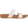 imageCUSHIONAIRE Womens Josie 2 band slide footbed sandal Comfort FoamWhite