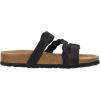 imageCUSHIONAIRE Womens Lizzy Cork Footbed Sandal  Comfortable Adjustable Straps Arch Support Wide Widths Available Boho Chic Summer SlidesBlack