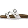 imageCUSHIONAIRE Womens Lizzy Cork Footbed Sandal  Comfortable Adjustable Straps Arch Support Wide Widths Available Boho Chic Summer SlidesWhite