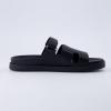 imageCUSHIONAIRE Womens Lotto footbed sandal with Comfort Wide Widths AvailableBlack