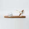 imageCUSHIONAIRE Womens Swoon one band ankle strap sandal with Memory Foam Wide Widths AvailableWhiteSilver