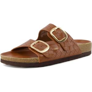 imageCUSHIONAIRE Womens Lang Cork footbed Sandal with ComfortCognac Woven