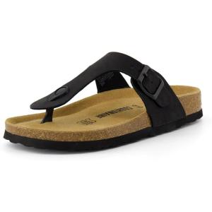 imageCUSHIONAIRE Womens Leah Cork Footbed Sandal With ComfortBlack