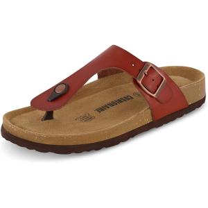 imageCUSHIONAIRE Womens Leah Cork Footbed Sandal With ComfortWhiskey