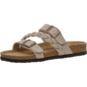 imageCUSHIONAIRE Womens Lizzy Cork Footbed Sandal  Comfortable Adjustable Straps Arch Support Wide Widths Available Boho Chic Summer SlidesStone